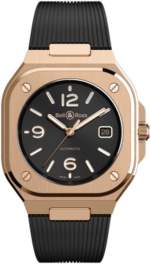 Bell & Ross Herreklokke BR05A BL PG/SRB Br 05 Sort/Gummi