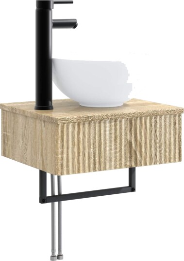  Vegghengt vask Sonoma eik 40 x 35 x 39 cm Konstruert tre