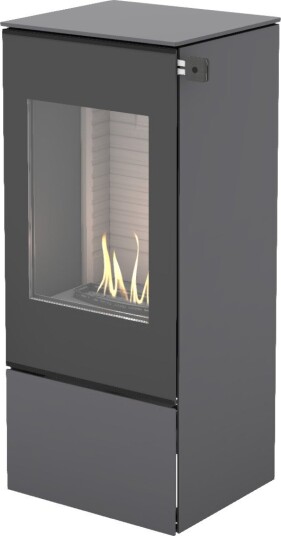 Nexo 100 platina frittstående biopeis med glassdør Nexo 100 platina frittstående biopeis med glassdør