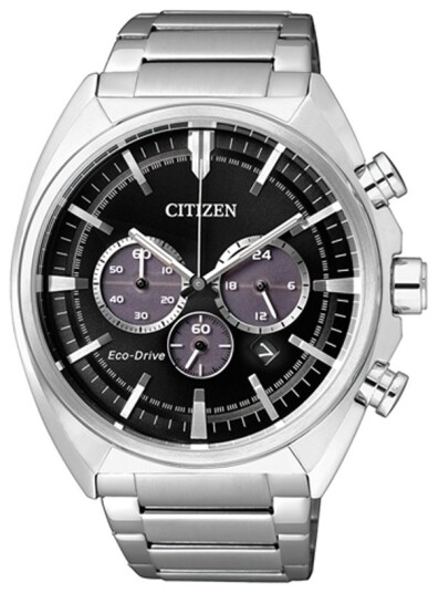 Citizen Herreklokke CA4280 53E Chrono Sort/Stål Ø44 mm Citizen Herreklokke CA4280 53E Chrono Sort/Stål Ø44 mm
