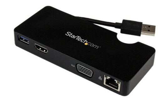 StarTech.com Travel Docking Station for Laptops - HDMI or VGA - USB 3.0 - docking station - HDMI