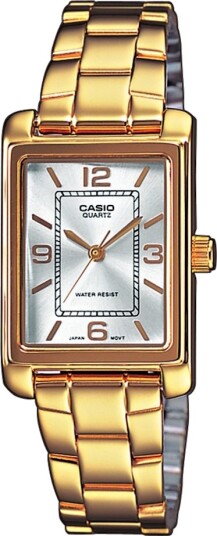 Casio Timeless dameklokke i gullfarget stål