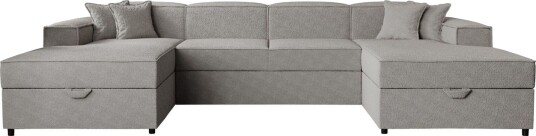 Bizantine Sovesofa Dobbel Divan 4 Seter Hvit/Sort Bizantine Sovesofa Dobbel Divan 4 Seter Hvit/Sort