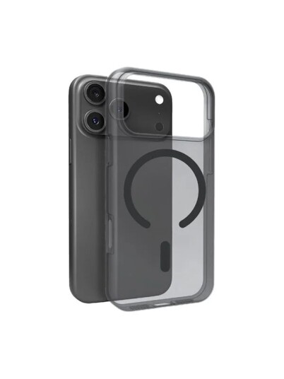 Puro Daylight Magsafe Compatible Silicone Case for iPhone 17 Pro Max Translucent Black
