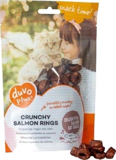 Duvo+ Crunchy Ring Laks Kattegodbit 50 G Duvo+ Crunchy Ring Laks Kattegodbit 50 G