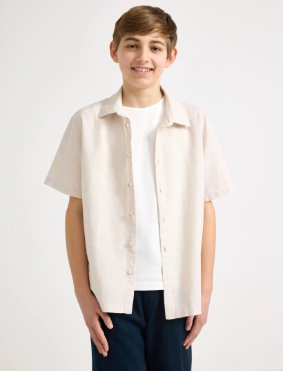 Lindex Shirt In Linen Blend Grey 170 Lindex Shirt In Linen Blend Grey 170