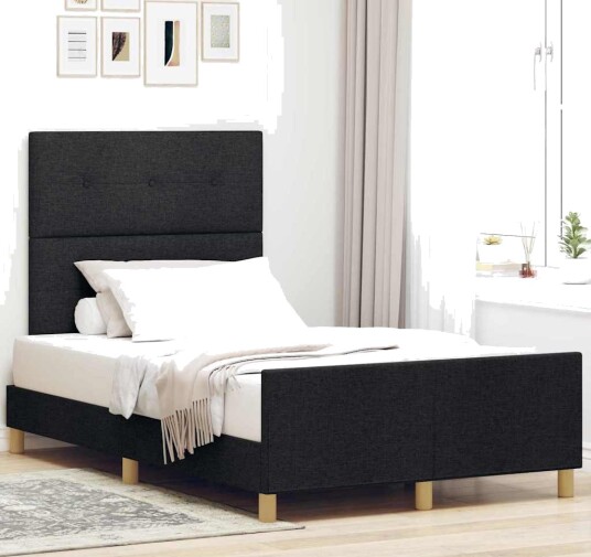 Sengestamme Svart 120x200 cm Stoff