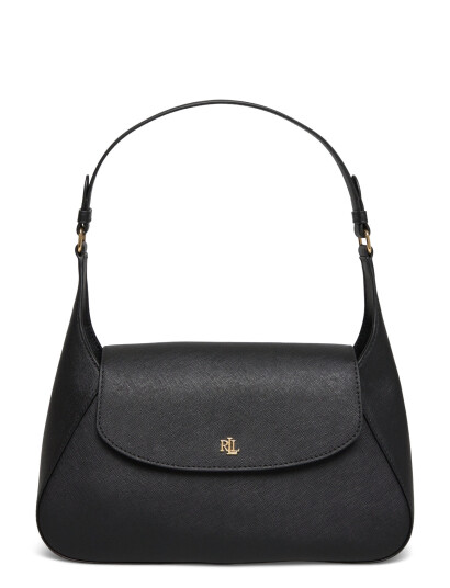 Lauren Ralph Lauren Crosshatch Medium Schylar Shoulder Bag - Black - ONE SIZE Lauren Ralph Lauren Crosshatch Medium Schylar Shoulder Bag - Black - ONE SIZE
