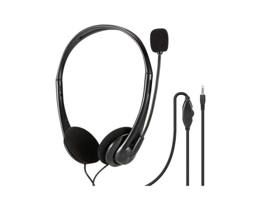 Freestyle Headphones With Mic And Volume Control Wired Headphones With Microphone And Volume Control 1X3.5Mm Jack Black [45642]