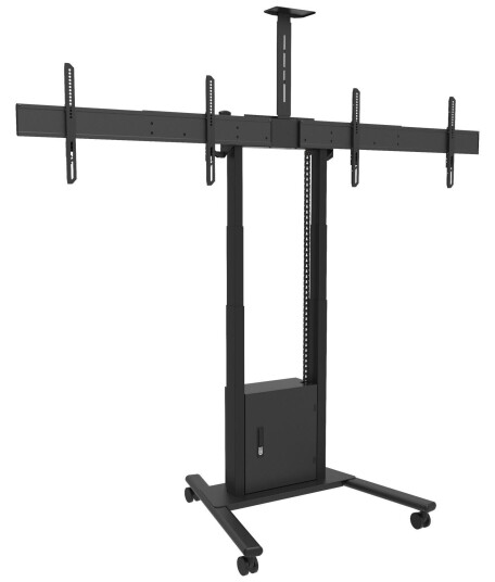 Multibrackets M Motorized Floorstand - monteringssett - motorisert - for 2 LCD-skjermer - svart