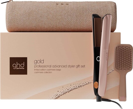 ghd Cashmere Collection Gold Hair Straightener Festive Gift Set in Cas