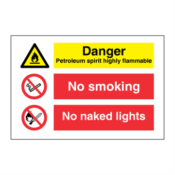 Jo Safety Danger Petroleum No smoking naked lights IMO Combi sign 120026