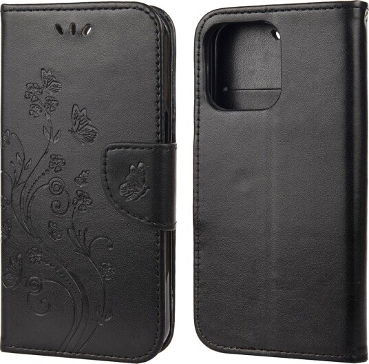 Trolsk Lommebokdeksel Blomst (iPhone 13) Svart
