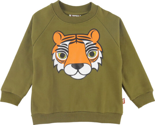 DYR Cph Collegegenser Dyrebelg Dark Olive Tiger DYR 2 år (92) Collegegenser Armygrønn Brun Grønn Oransje