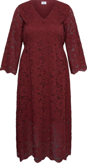 KAFFE Curve KCsiri Kjole Rød - Elegant Ferdig Outfit for Dame