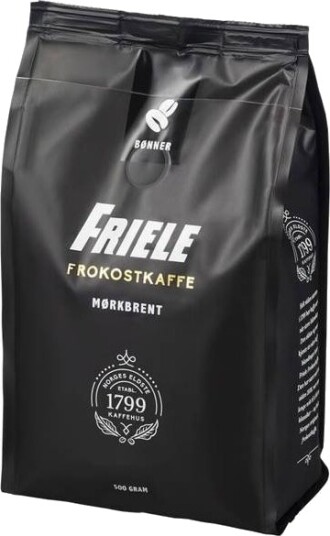 Friele frokostkaffe mørkbrent hel 500g