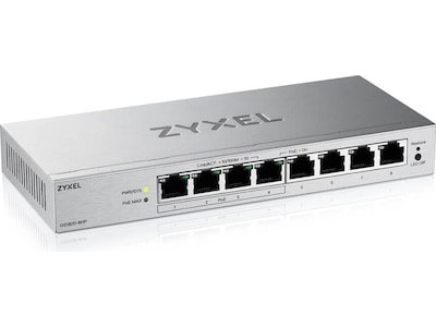 Zyxel Gs1200v3 Series Gs1200-8Hpv3 - Switch - Styrt - 8 X 10/100/1000 (4 Poe+) - Stasjonær - Poe+ (68 W)