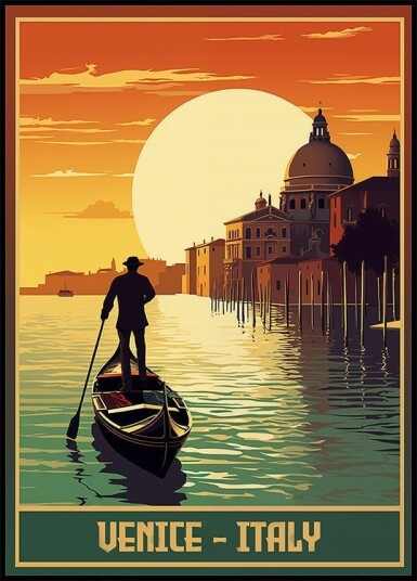 Timeless Venice Glow Plakat Plakat / 50x70cm