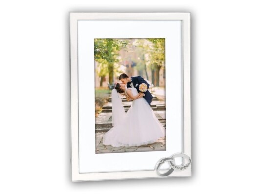 Zep Mariage Metall Velvet Kamera Etui Hvit Enkel Bilderamme Bord 10 X 15 Cm Rektangulær