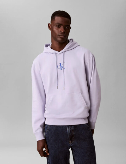 Calvin Klein Jeans Ls Eu 350Terry Micro Monologo Ho - Purple - XXL