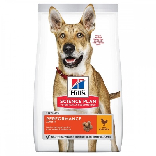 Hills Science Plan Hundefôr Adult Performance med Kylling 14 kg Hills Science Plan Hundefôr Adult Performance med Kylling 14 kg