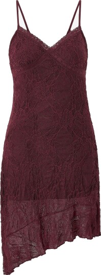 Gina Tricot Blondekjole Asymmetric lace dress Rød