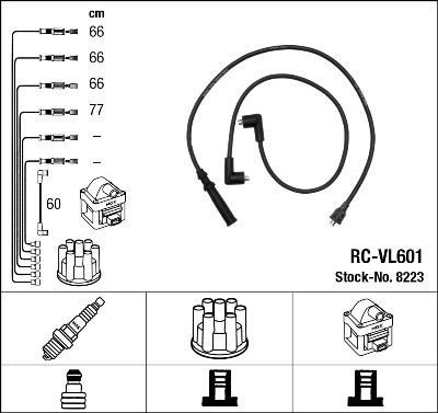 Tennplugg kabelsett NGK 8223 Tennplugg kabelsett NGK 8223