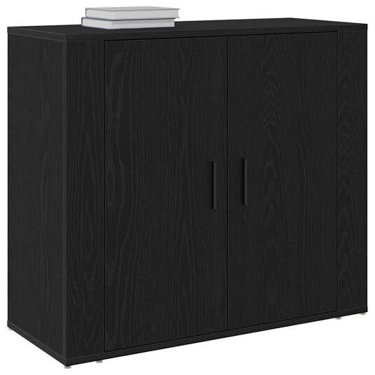 Sidebord Svart eik 80 x 33 x 70 cm Konstruert tre Sidebord Svart eik 80 x 33 x 70 cm Konstruert tre