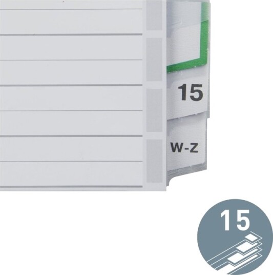 Leitz Inndeler 15 Deler For 238 X 297 MMed Fliker Grå Leitz Inndeler 15 Deler For 238 X 297 MMed Fliker Grå