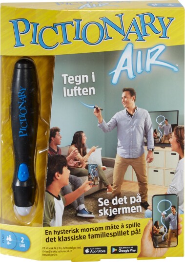 Pictionary Air Familien Tegnespill med Lyspenn og Oppgavekort