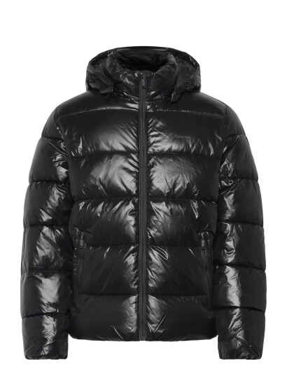 Calvin Klein Ls Glossy Channeled Puffer Jkt - Black - XXL Calvin Klein Ls Glossy Channeled Puffer Jkt - Black - XXL