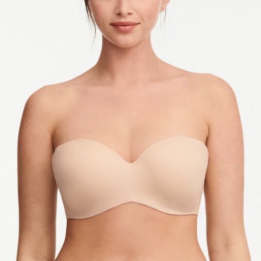 Chantelle BH Corsetry T-Shirt UW Strapless Bandeau Beige E 75 Dame