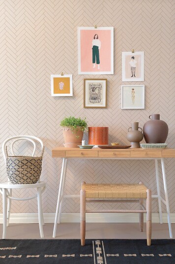 Majvillan Tapet Herringbone Grå Majvillan Tapet Herringbone Grå