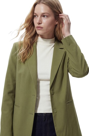 Pieces Pcbosella Ls Loose Blazer Noos Bc   Khaki green   M
