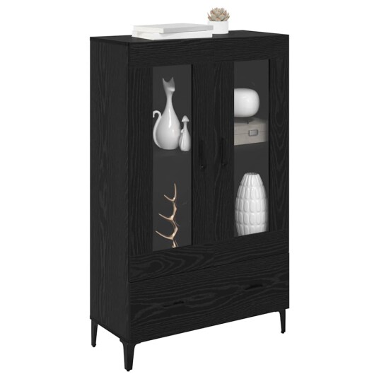 Høyskap Svart Eik 70 x 31 x 115 cm Ingeniørtre og jern Høyskap Svart Eik 70 x 31 x 115 cm Ingeniørtre og jern