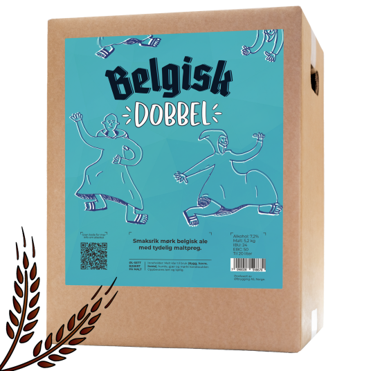 Ølbrygging As Belgisk Dobbel allgrain ølsett Mørk belgisk ale med tydelig maltsmak