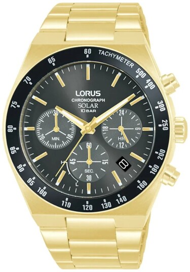 Lorus Herreklokke RZ528AX9 Sports Sort/Gulltonet stål Ø43.8 mm Lorus Herreklokke RZ528AX9 Sports Sort/Gulltonet stål Ø43.8 mm