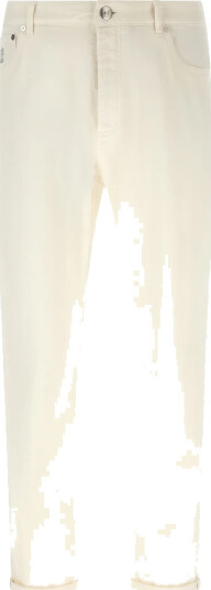 Brunello Cucinelli Herre Jeans Hvit 4XL,