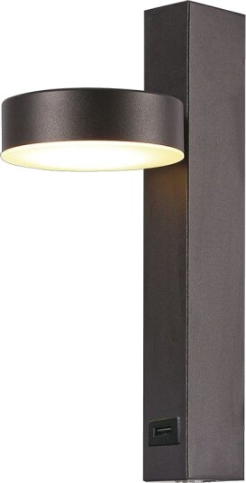 V Tac 8W vegglampe med USB 3000K sort inkl. lyskilde Kulør : Varm V Tac 8W vegglampe med USB 3000K sort inkl. lyskilde Kulør : Varm