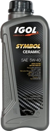 Motorolje IGOL SYMBOL CERAMIC 5W-40 1L
