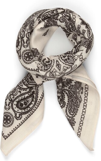 Kaffe Kadaphne Scarf - CHALK/BROWN AOP - One Size