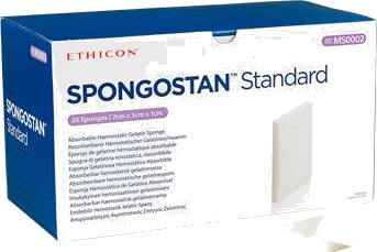 Spongostan standard gelatinsvamp 7 x 5 x 1 cm 20 stk