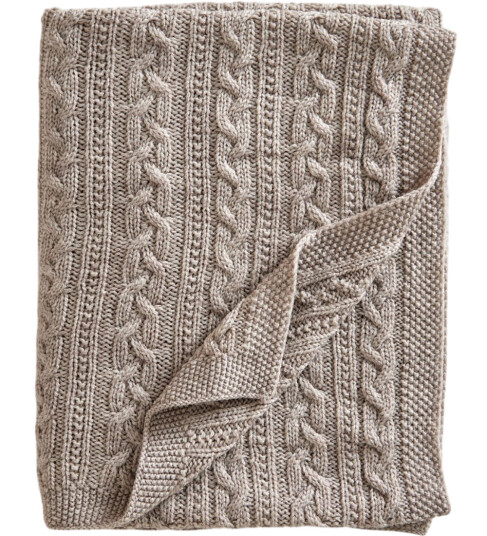Jack o Juno Babyteppe strikket merinoull 80x100 cm Oatmeal