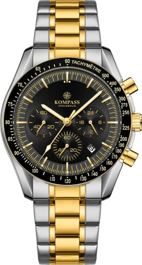 Kompass ChronoSpeed Steel Silver Gold Black