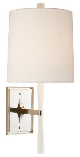 Refined Rib vägglampa vit/nickel Refined Rib vägglampa vit/nickel
