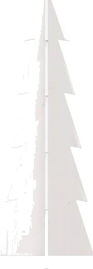 Vidaxl Juletre av tre til pynt hvit 112 cm heltre furu