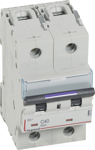 Legrand DX3 MCB automatsikring C40 2P 3M 50kA