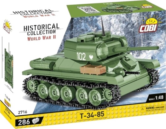 Cobi Historical Collection World War Ii Byggesett  286 Deler T-34-85 Tank