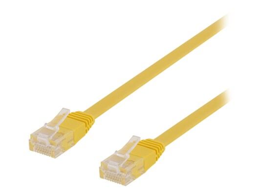 Deltaco 3m Cat 6 U/UTP Koblingskabel RJ-45 Gul