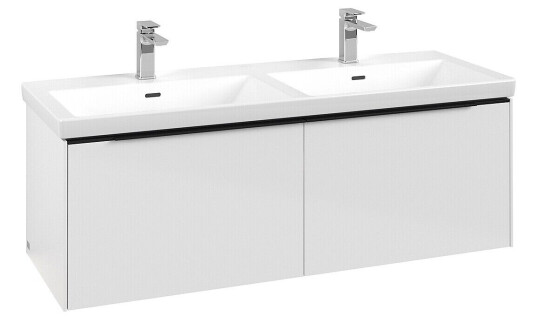 Villeroy & Boch Subway 3.0 Servantskap m/2 skuffer 1272x429x478 mm Hvit Høyglans Villeroy & Boch Subway 3.0 Servantskap m/2 skuffer 1272x429x478 mm Hvit Høyglans